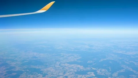 Flying plane Stock Footage 344108511