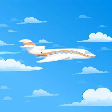 Flying plane Stock Illustration