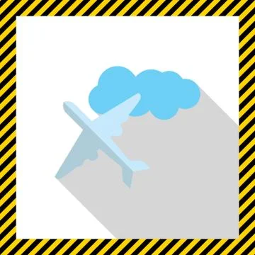 Flying plane Stock Illustration