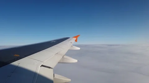 Flying a plane over the clouds Stock-Footage 125301593