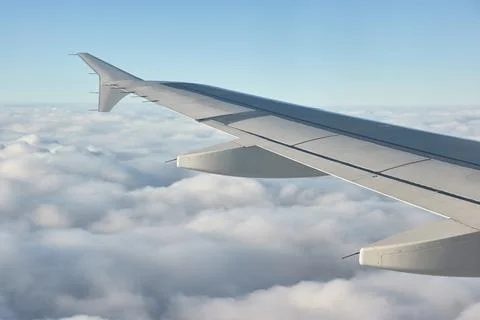 Flying on a plane Stock Photos