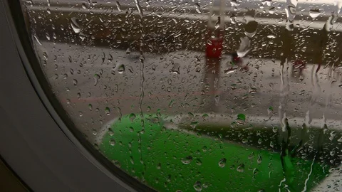 Flying a plane in the rain. Stock Footage 117523206