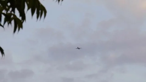 Flying plane in the sky Stock Footage 78422274