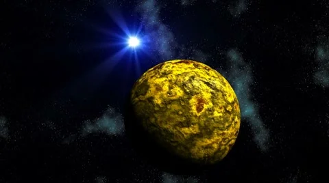 Flying planet Stock Footage 8651801