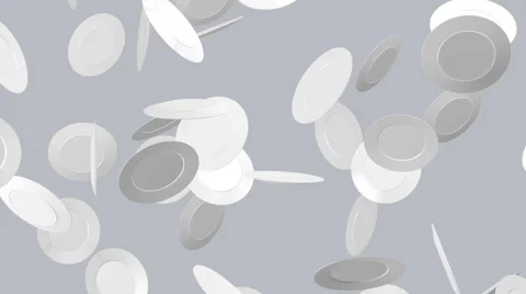 Flying plates. Looping. Alpha channel is included. Stock Footage 52528830