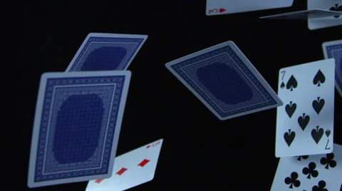 Flying Poker Cards Stockbeeldmateriaal 41552007