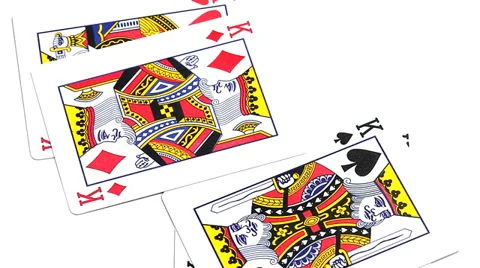 Flying poker king cards Vídeo Stock 35472553