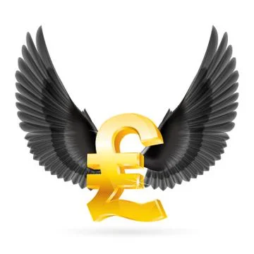 Flying pound Stock Illustration