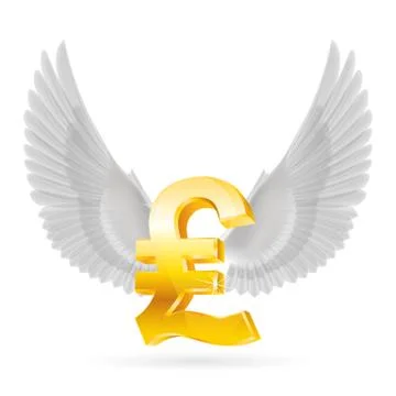 Flying pound Illustrazione stock