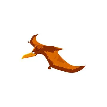Flying pteranodon dinosaur isolated Pterodactyl Stock Illustration