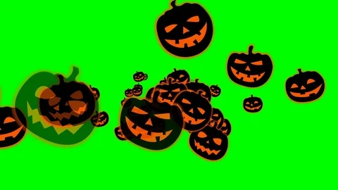 Flying pumpkin – seamless loop, 4K, green screen Stock Footage 79737571