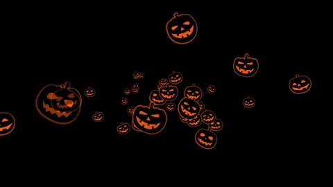Flying pumpkin - seamless loop, 4K, alpha channel included Stock Footage 79737977