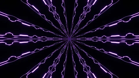 Flying purple neon rays of bright light Stock Footage 200832210