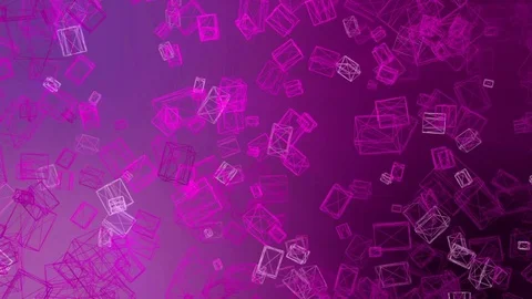 Flying purple rectangular 3d shape. computer graphics Stock Footage 82881246
