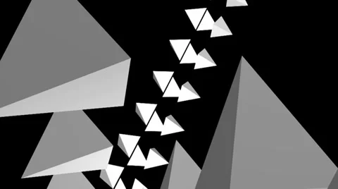 Flying pyramid array Stock Footage 32350347