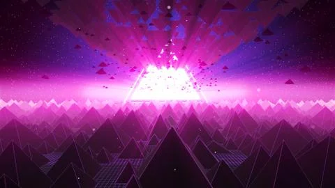 Flying On Pyramid Network 01 イラスト素材