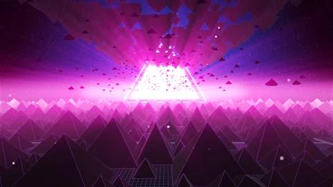 Flying On Pyramid Network 02 Illustrazione stock