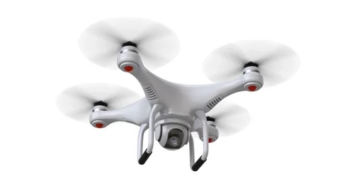 Flying quadrocopter drone with the camera Vídeos de archivo 97059961