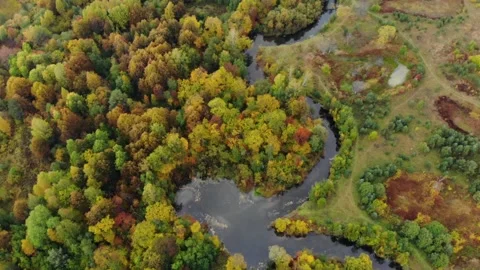 Flying a quadrocopter over water Stock Footage 163177673