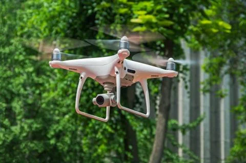 Flying quadrocopter Stock Photos