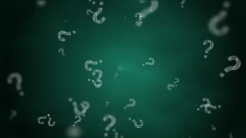Flying question mark pattern. Green school abstract background Stock Footage 284105524