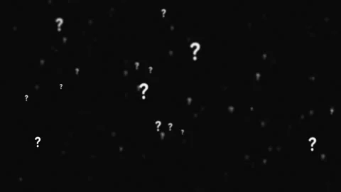 Flying question marks on a black background. Abstract looping animation. Stock Footage 319128390