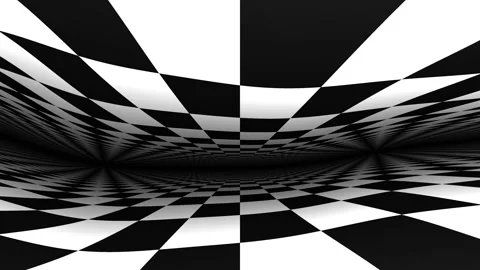 Flying Quickly Between Checker Planes Wobbly Confused Stock Footage 139717356