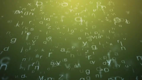 Flying random letters with bokeh effect Stock Footage 154413462