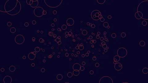 Flying random neon rings in dark galaxy Vídeo Stock 245548426