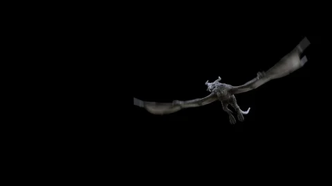 Flying Realistic Snow Dragon. Stock Footage 106985143