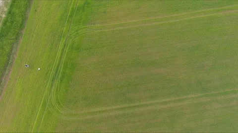 Flying Really Fast over a corn field at sunset. Stock Footage 64036563