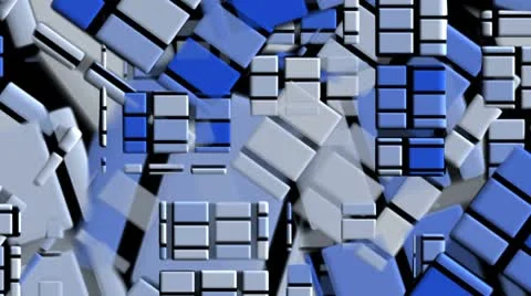 Flying rectangles. Stock Footage