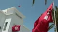 Flying red flags of Tunisia HD Footage