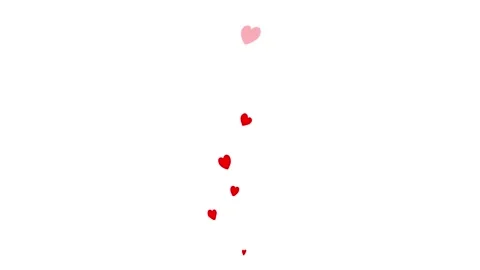 Flying Red Heart Shapes 2D Drawing Animation. Social media like icon. Video stock 146720823