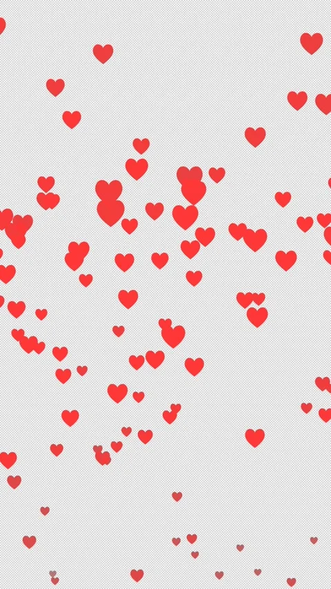 Flying red hearts animation on transparent background. Alpha channel included. Stock Footage 311355437