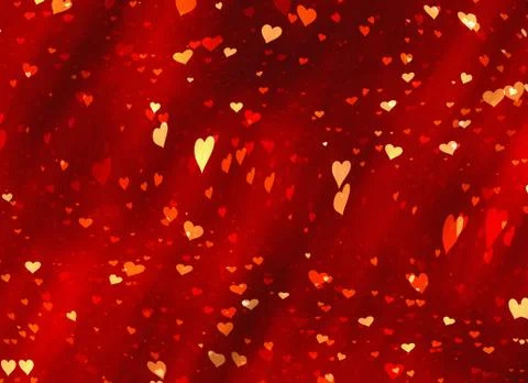 Flying red hearts backgrounds of valentine's day. love texture Stock Illustration