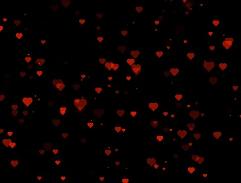 Flying Red Hearts  on a transparent background Stock Footage 97277514