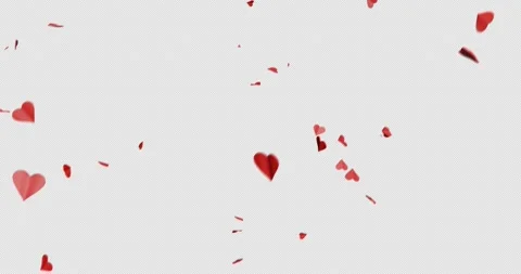 Flying red hearts on a transparent background. Alpha channel. 1 Stock Footage 169347168