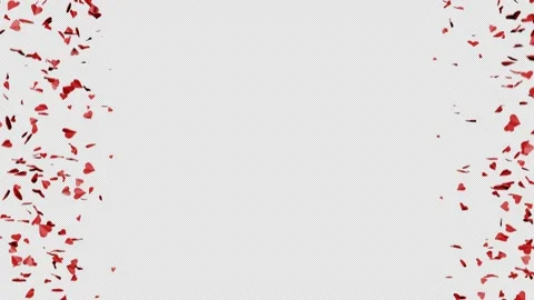 Flying red hearts on a transparent background. Alpha channel. 2 Stock Footage 169347403