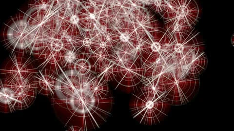 Flying Red Particles Animation Video stock 23889118