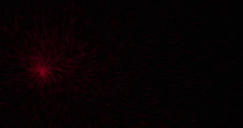 Flying red particles on a black background. Fireworks concept. Stock Footage 232298426