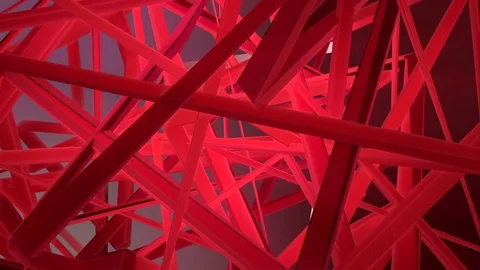 Flying red rectangular 3d line. computer graphics Stock-Footage 82881316