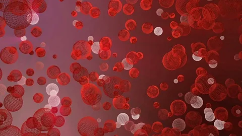 Flying red rectangular 3d shape. computer graphics Stock Footage 82881352