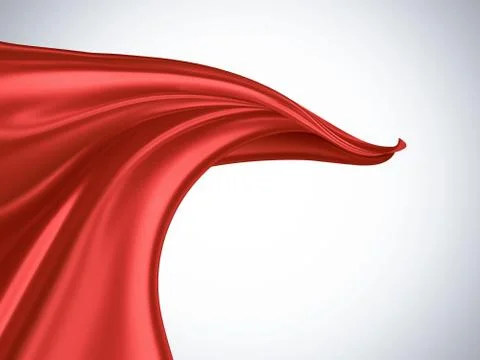 Flying red silk Stock Illustration