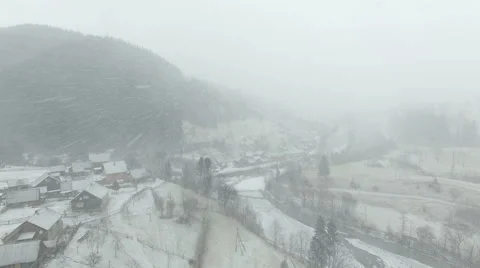 Flying in reduced visibility. winter Stock Footage 59781096