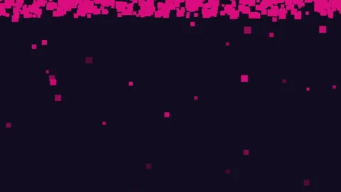 Flying retro 8 bit pixels on black gradient Vídeo Stock 240110503