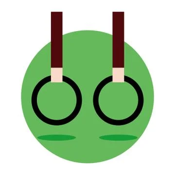 Flying Rings Gymnastic Stuff Vector Illustration Graphic 库存插图