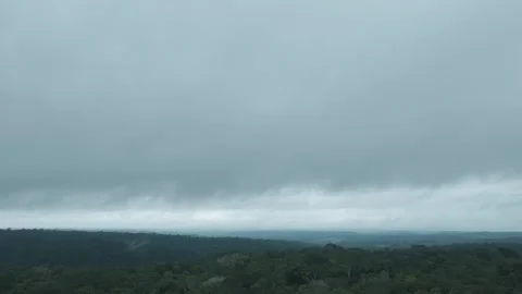Flying rivers over the amazon rainforest, cloud timelapse Видео 331140156