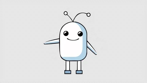 Flying robot. Animation of a bird robot. Cartoon Stock Footage 320214571