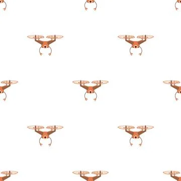 Flying robot pattern seamless vector Illustrazione stock